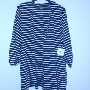 Rafaella Cover/Shrug, Black/White, Size 3x